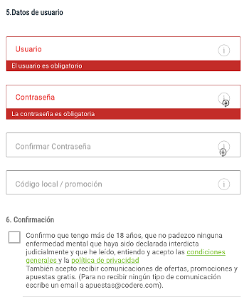 codigo codere registro