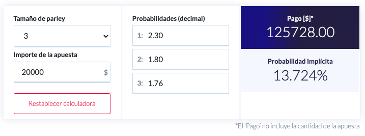 calculadora de logros de parley